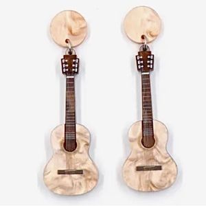 New! Trendy guitar Drop earrings (acrylic)